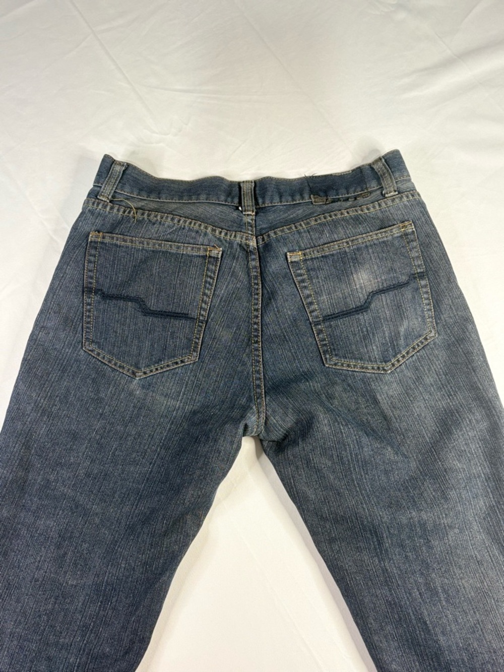 Y2K Embroidered Blue Moto Jeans | $ 19.99